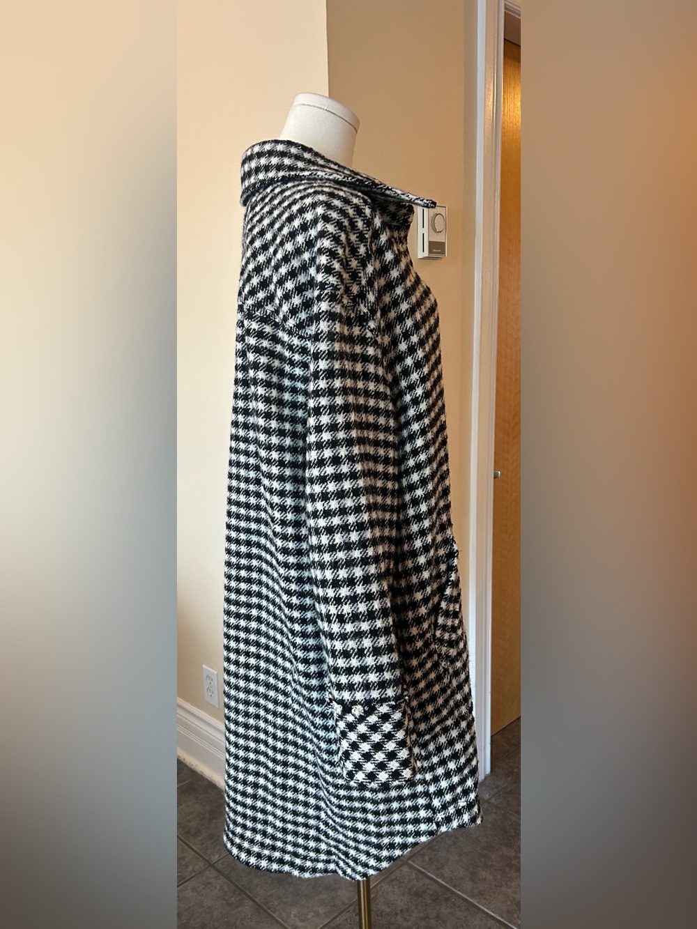 FREE PEOPLE x We The Free Get Around Houndstooth Shirt Jacket size large - Picture 13 of 14